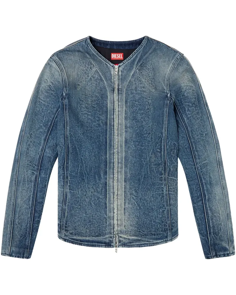 Diesel Jacke mit V-Ausschnitt - Blau Blau