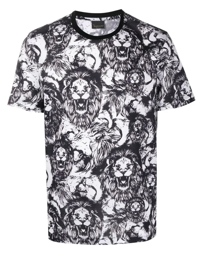 Billionaire T-Shirt mit Löwen-Print - Weiß Weiß