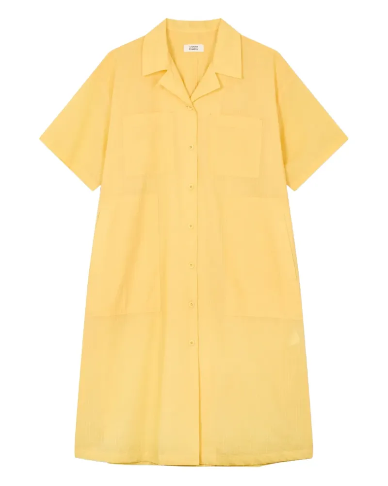 STUDIO TOMBOY Midikleid mit aufgesetzten Taschen - Gelb Gelb