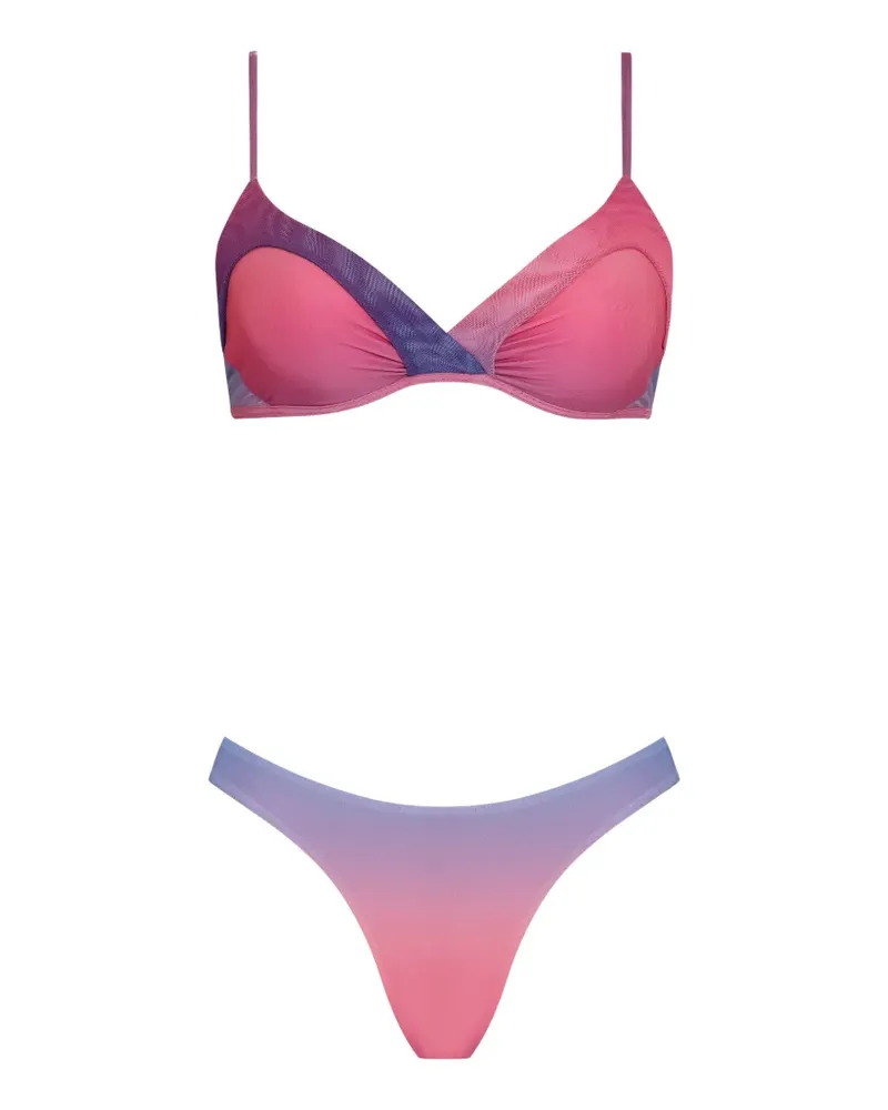 Amir Slama x Tati Barbieri Bikini mit Ombré-Effekt - Rosa Rosa