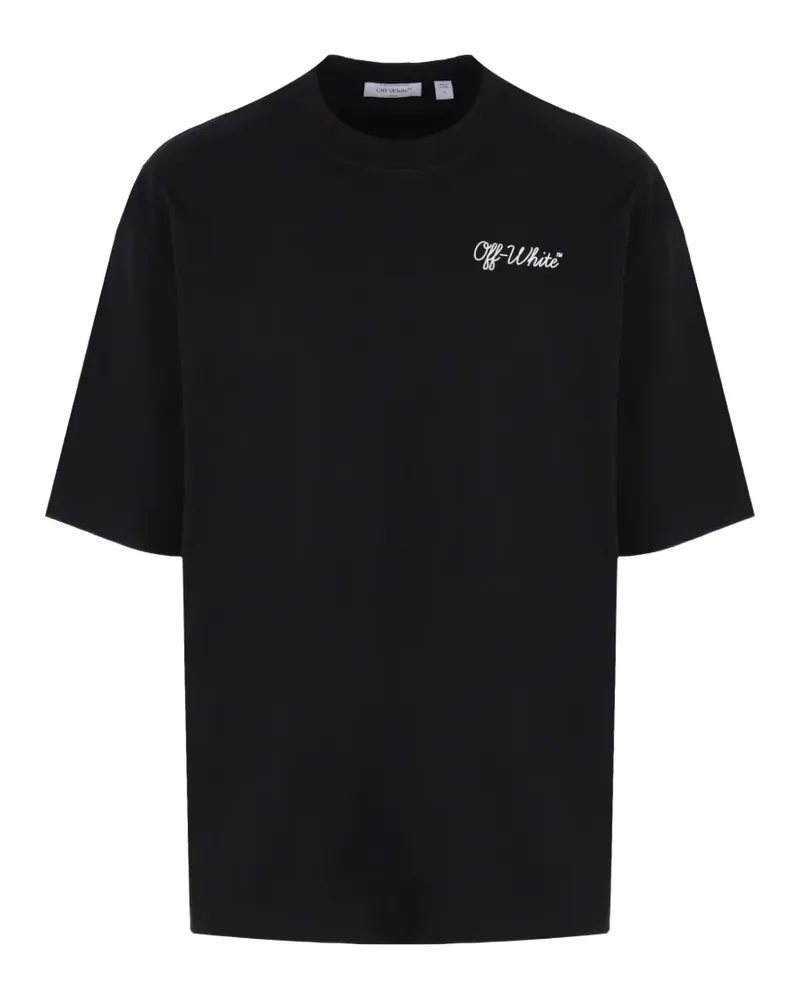 OFF-WHITE logo print T-shirt - Schwarz Schwarz