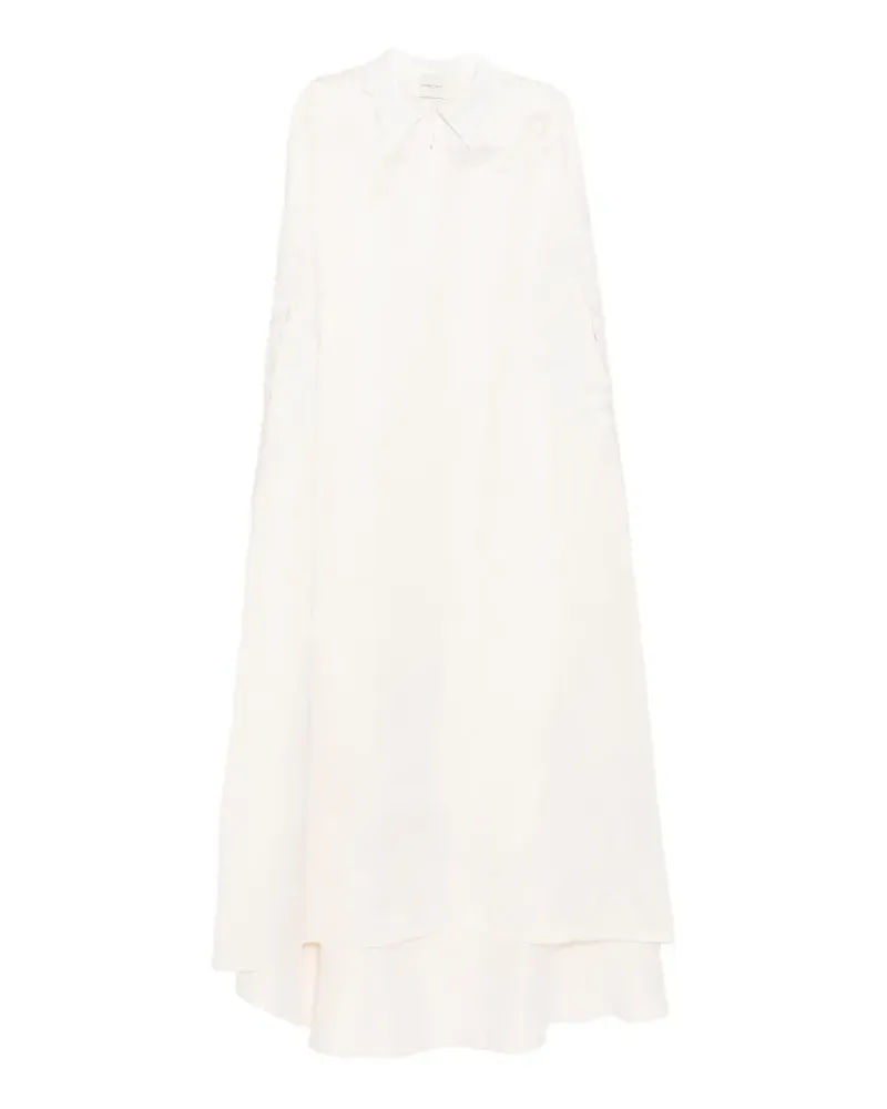 SHATHA ESSA Maxikleid mit Blumenstickerei - Nude Nude