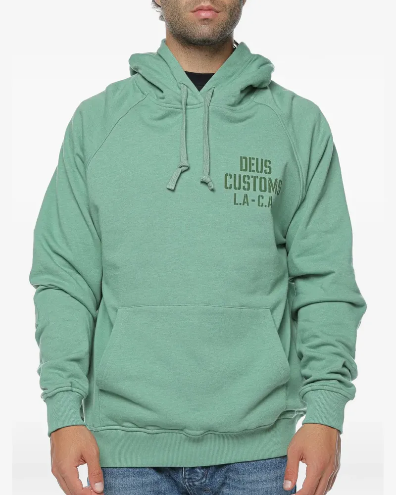 Deus Ex Machina Quay Hoodie mit Logo-Print - Grün Grün