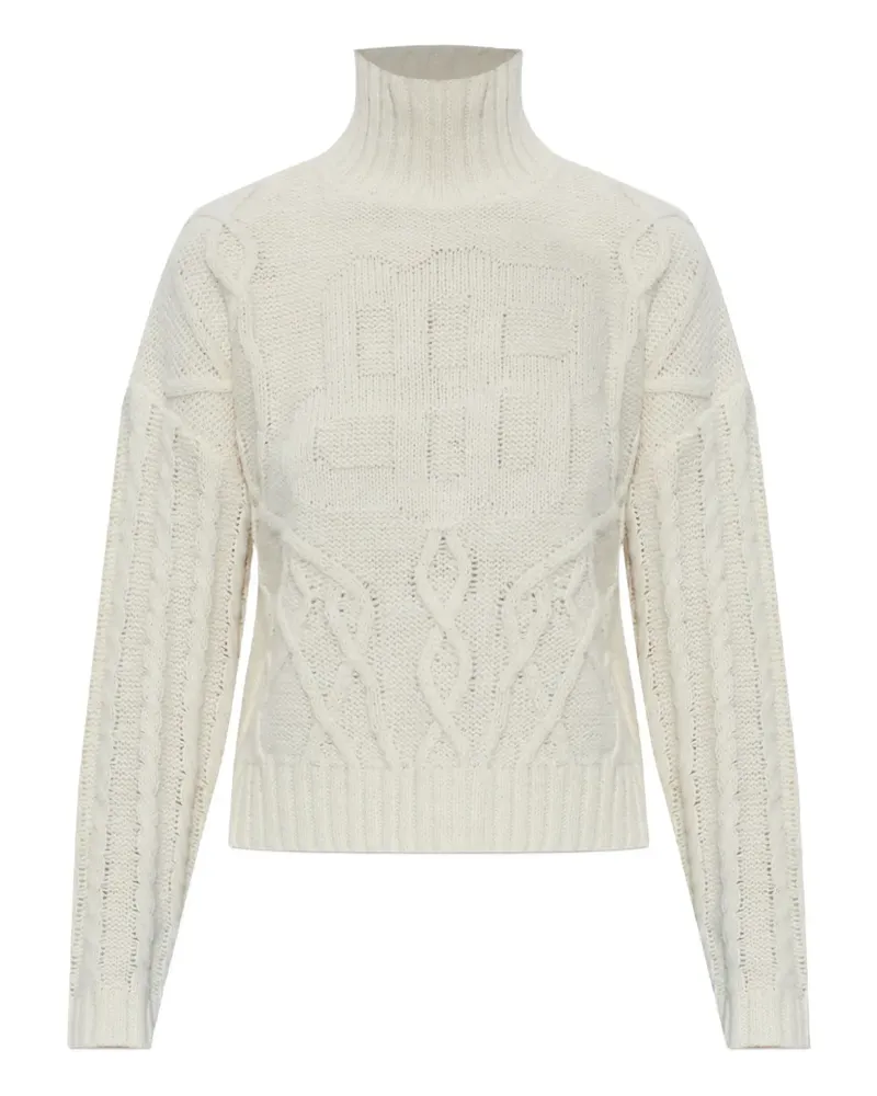 MUNTHE Rollkragenpullover mit Zopfmuster - Nude Nude