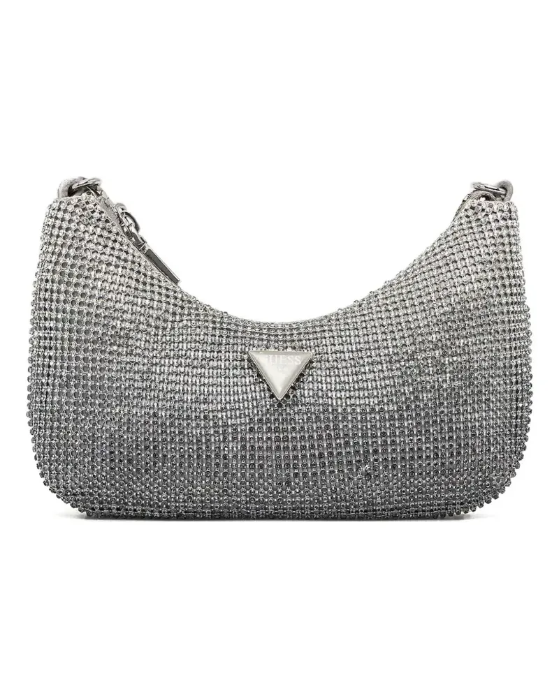 Guess Schultertasche mit Strass - Silber Silber