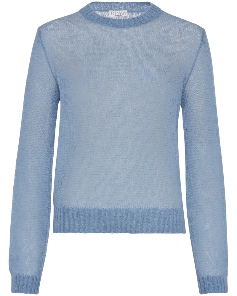 Brunello Cucinelli Pullover mit gerippten Details - Blau Blau