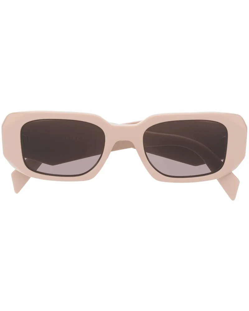 Prada Eckige Symbole Sonnenbrille - Nude Nude