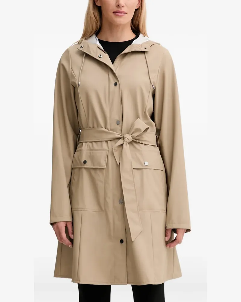 RAINS 18130 Curve hooded parka - Nude Nude
