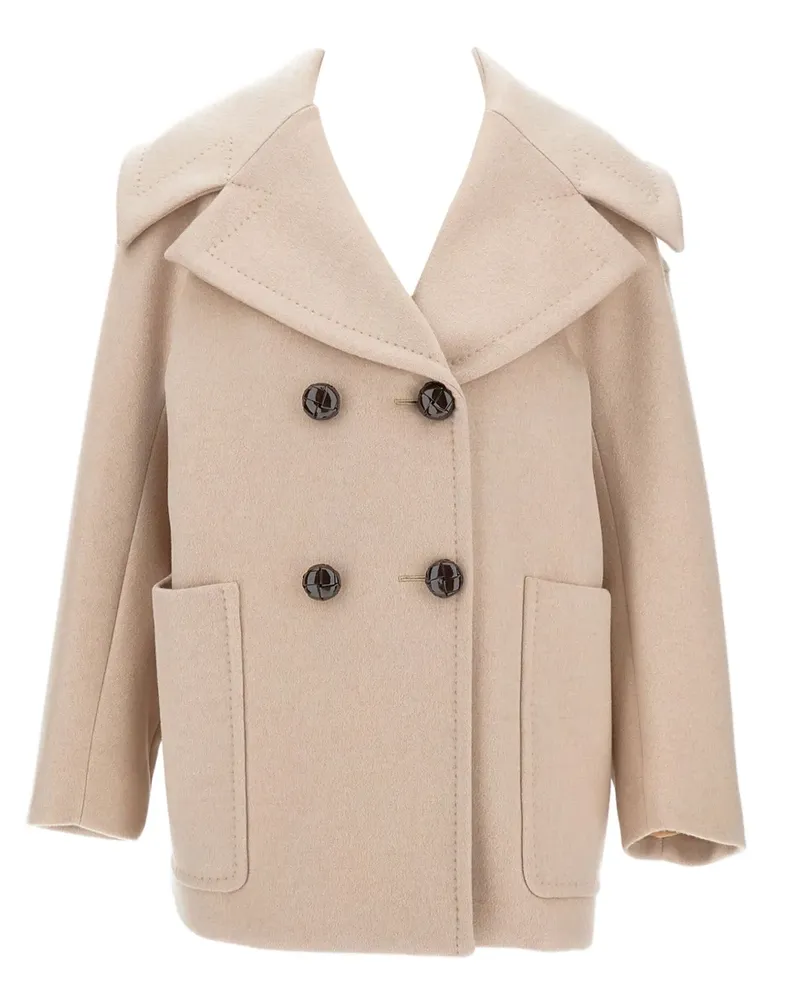 Max Mara Doppelreihiger Mantel - Nude Nude
