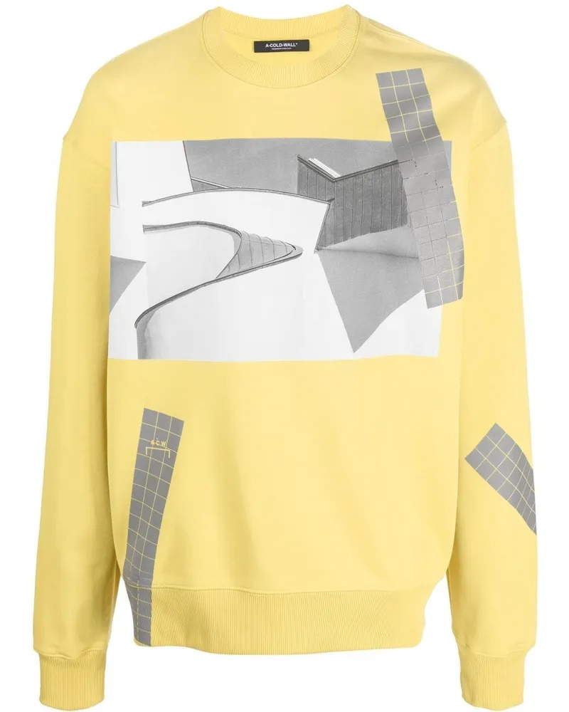 ACW* Sweatshirt mit grafischem Print - Gelb Gelb