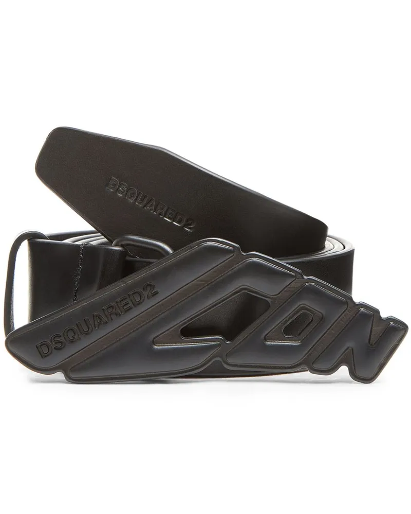 Dsquared2 Gürtel mit Icon New Generation-Schild - Schwarz Schwarz