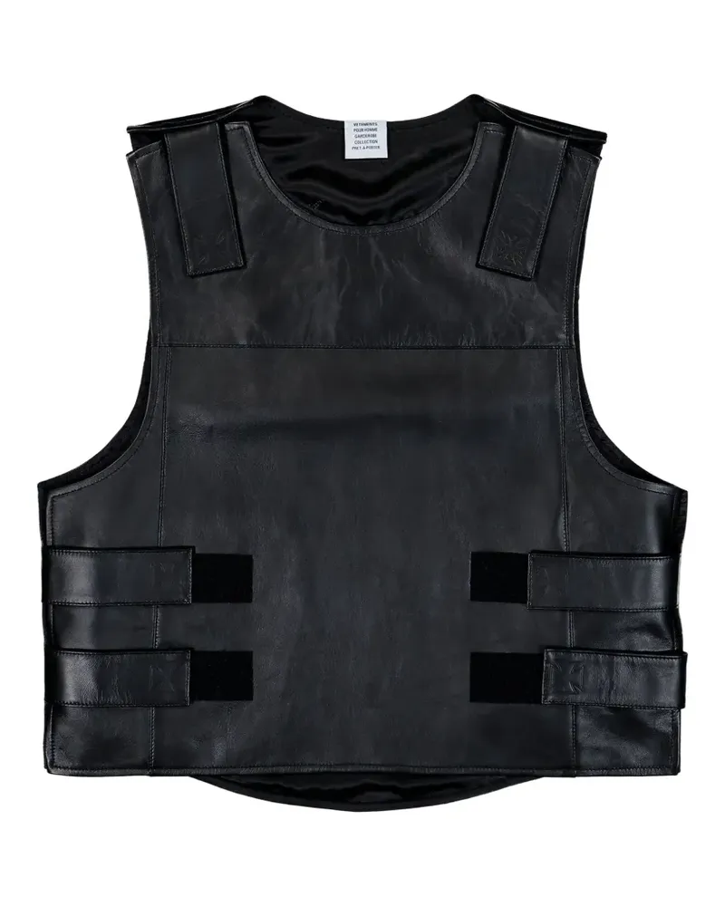 VETEMENTS leather vest - Schwarz Schwarz