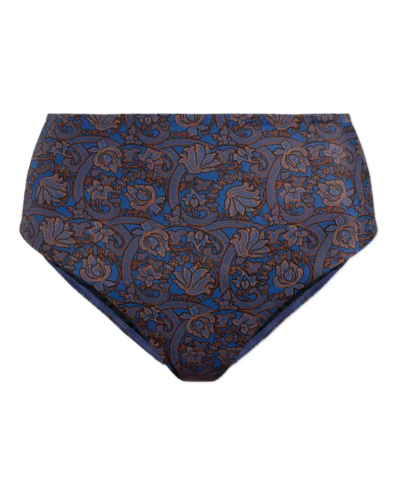 Matteau High-Waist-Bikinihöschen mit Paisley-Print - Blau Blau