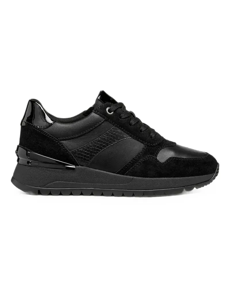 Geox Sneakers mit Einsätzen in Schlangenoptik - Schwarz Schwarz