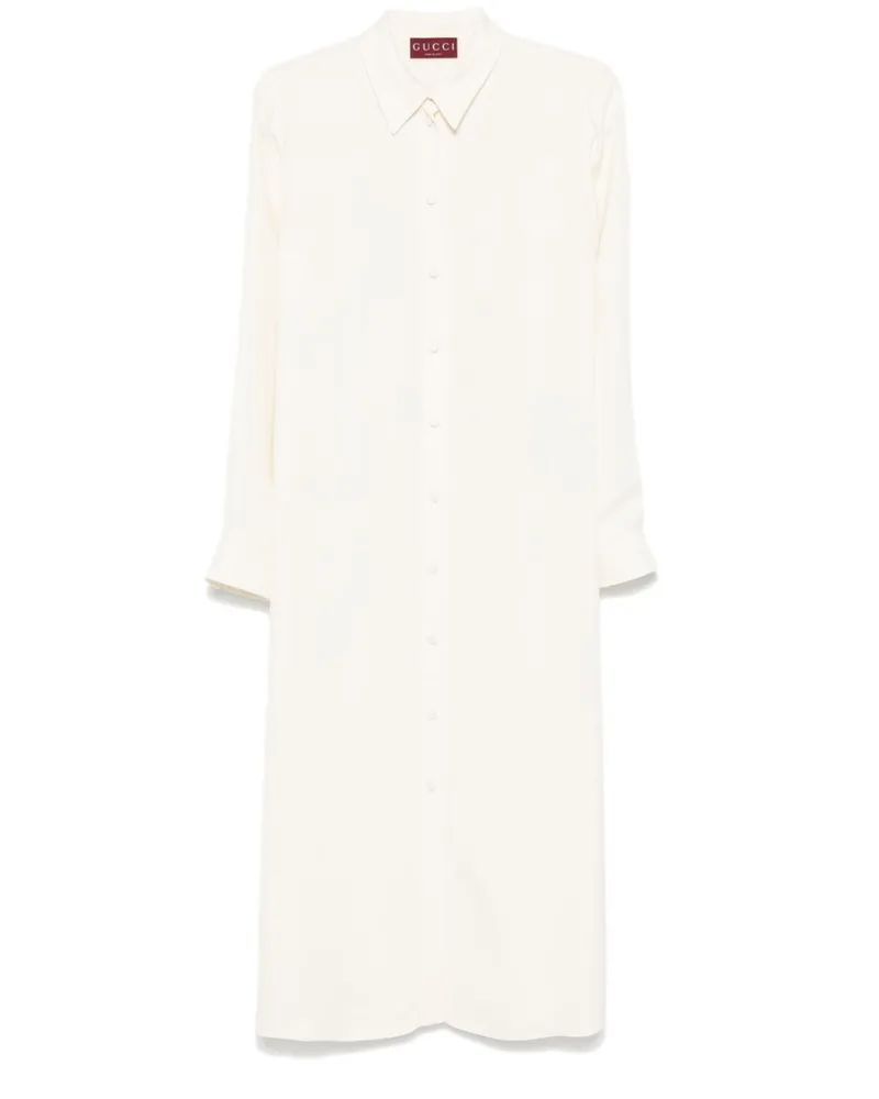 Gucci Maxikleid mit Gürtel - Weiß Weiß