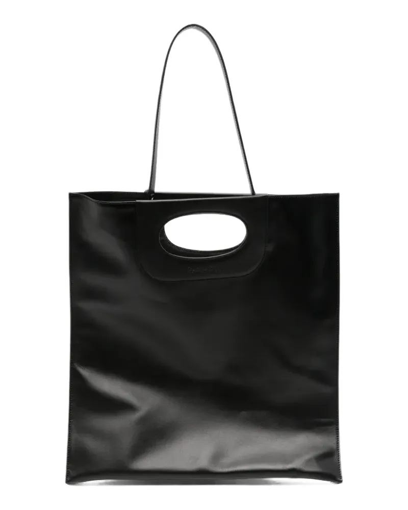 Gherardini Piattina Tote Bag aus Leder - Schwarz Schwarz