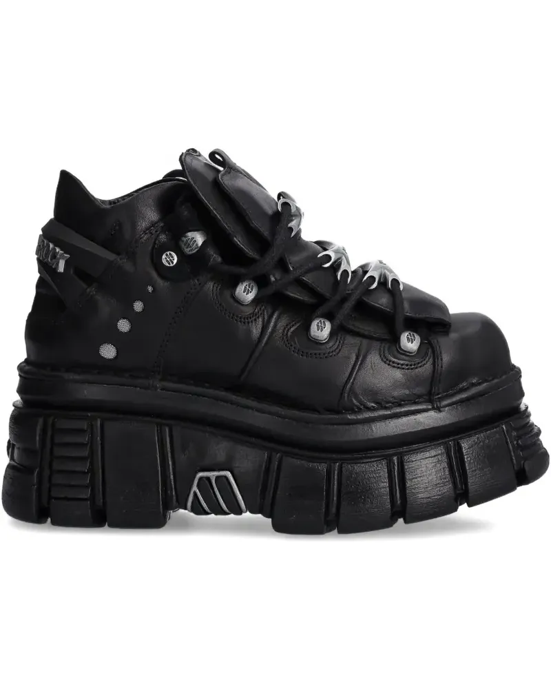 New Rock Sneakers mit Plateau - Schwarz Schwarz