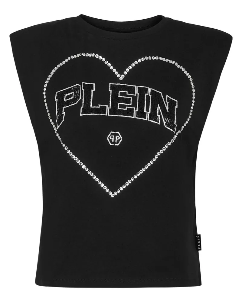 Philipp Plein Trägershirt mit Strass - Schwarz Schwarz