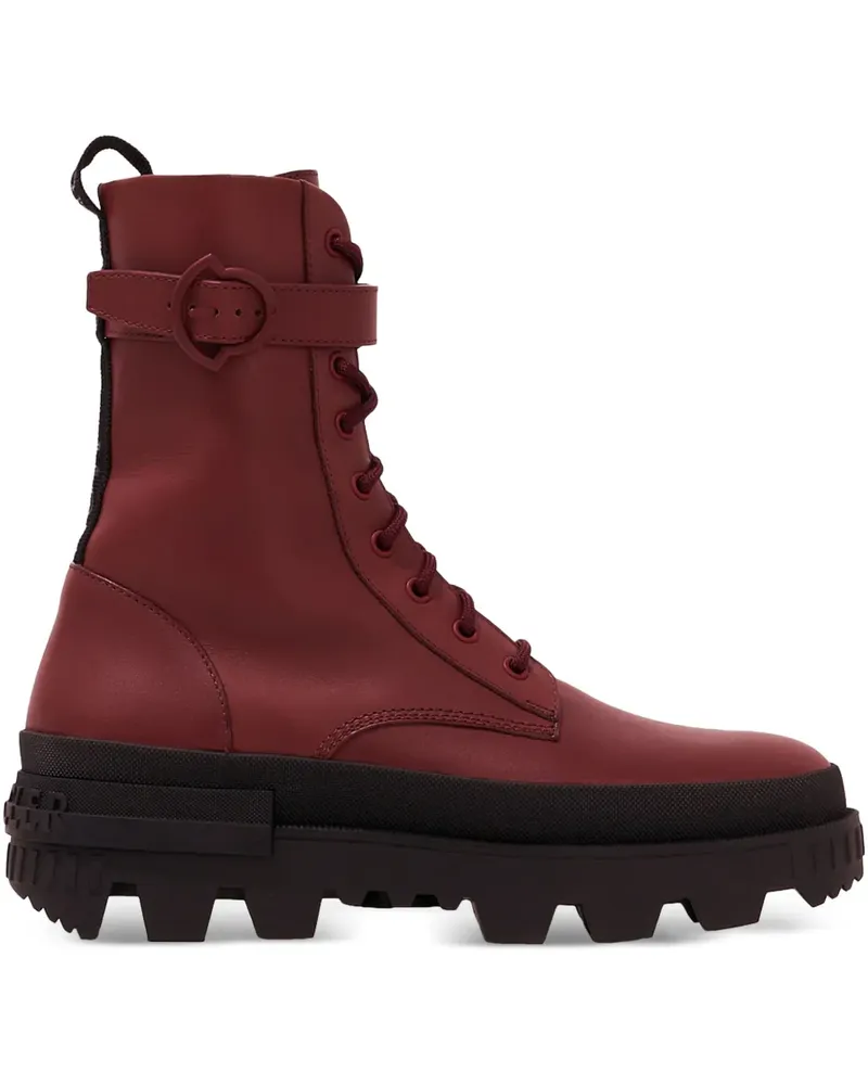 Moncler Carinne Schnürstiefel mit Schnalle - Rot Rot