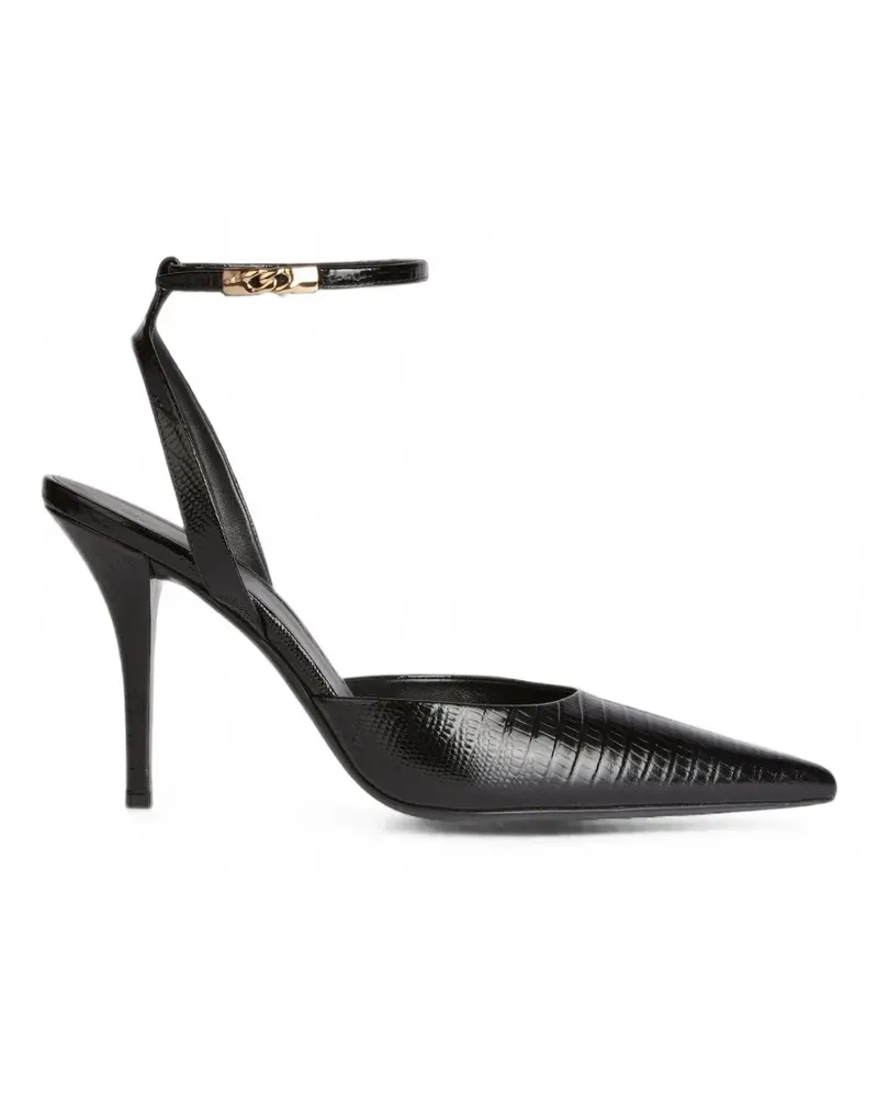 Balmain Pumps mit geprägtem Riemen - Schwarz Schwarz