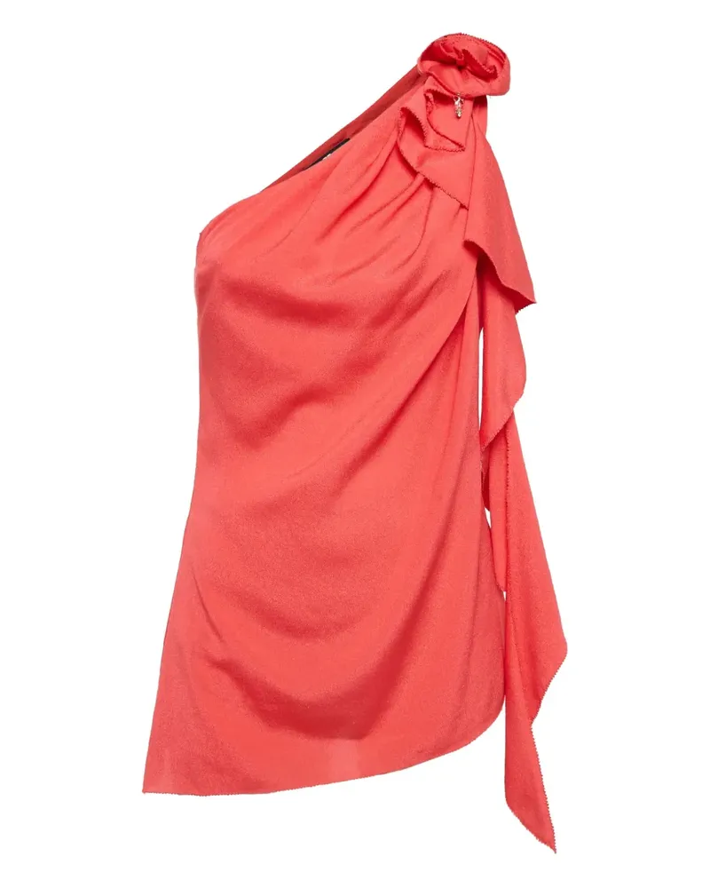 Elisabetta Franchi Pre-owned asymmetrisches One-Shoulder-Top mit Rüschen - Rot Rot
