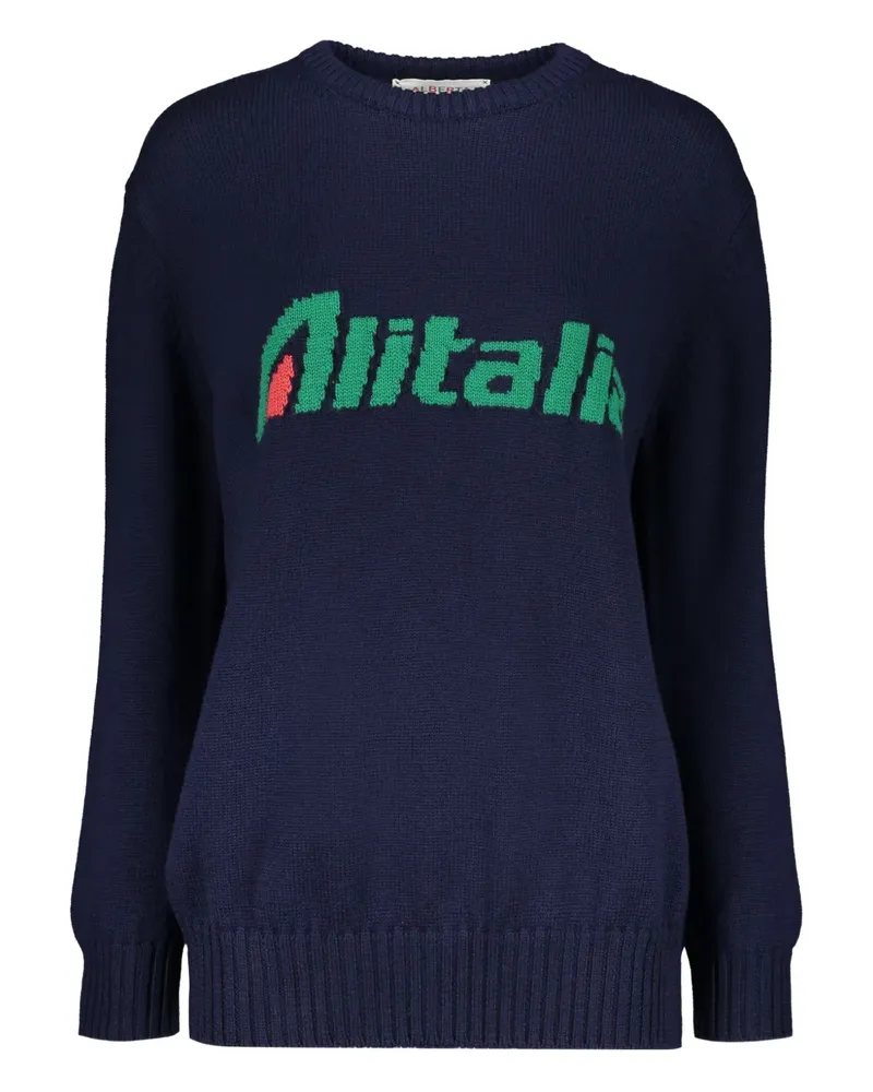 Alberta Ferretti Alitalia' Intarsien-Pullover - Blau Blau