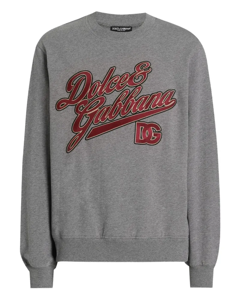 Dolce & Gabbana Sweatshirt mit Logo-Stickerei - Grau Grau