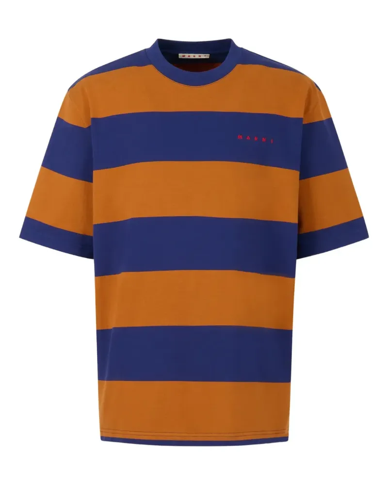 Marni Gestreiftes T-Shirt - Braun Braun