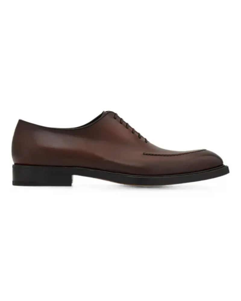 Ferragamo Oxford-Schuhe mit Ziernähten - Braun Braun
