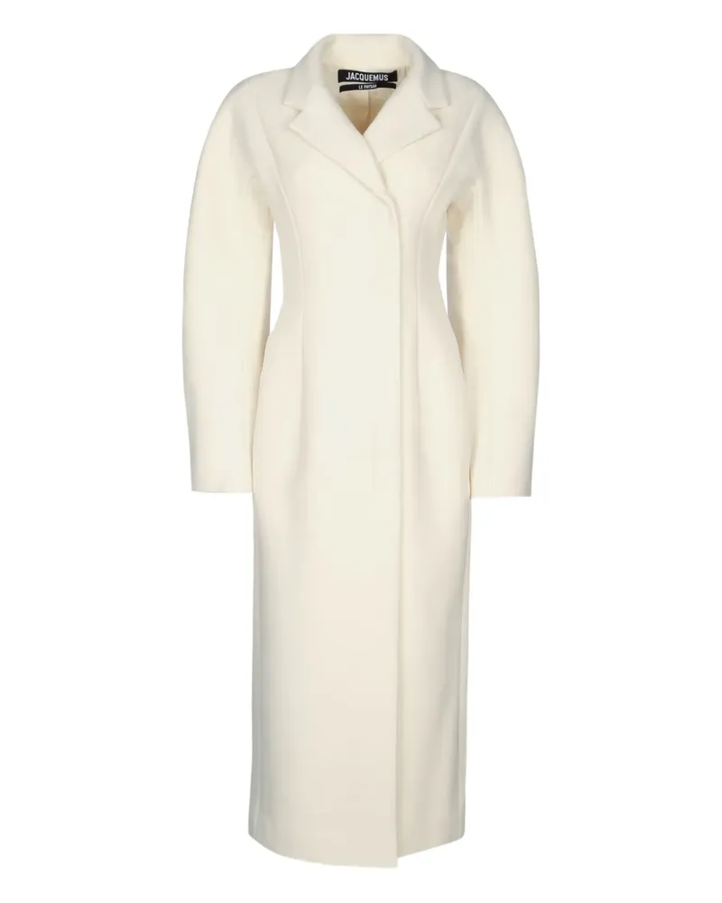 Jacquemus curved le manteau coat - Weiß Weiß