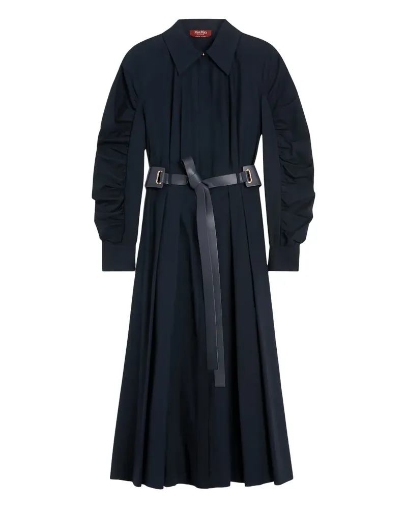 Max Mara Hemdkleid mit Puffärmeln - Schwarz Schwarz