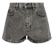 Jeans-Shorts mit Acid-Wash-Effekt - Grau