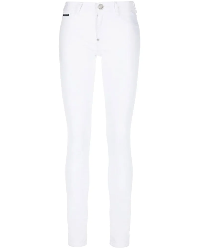 Philipp Plein Skinny-Jeans mit hohem Bund - Weiß Weiß