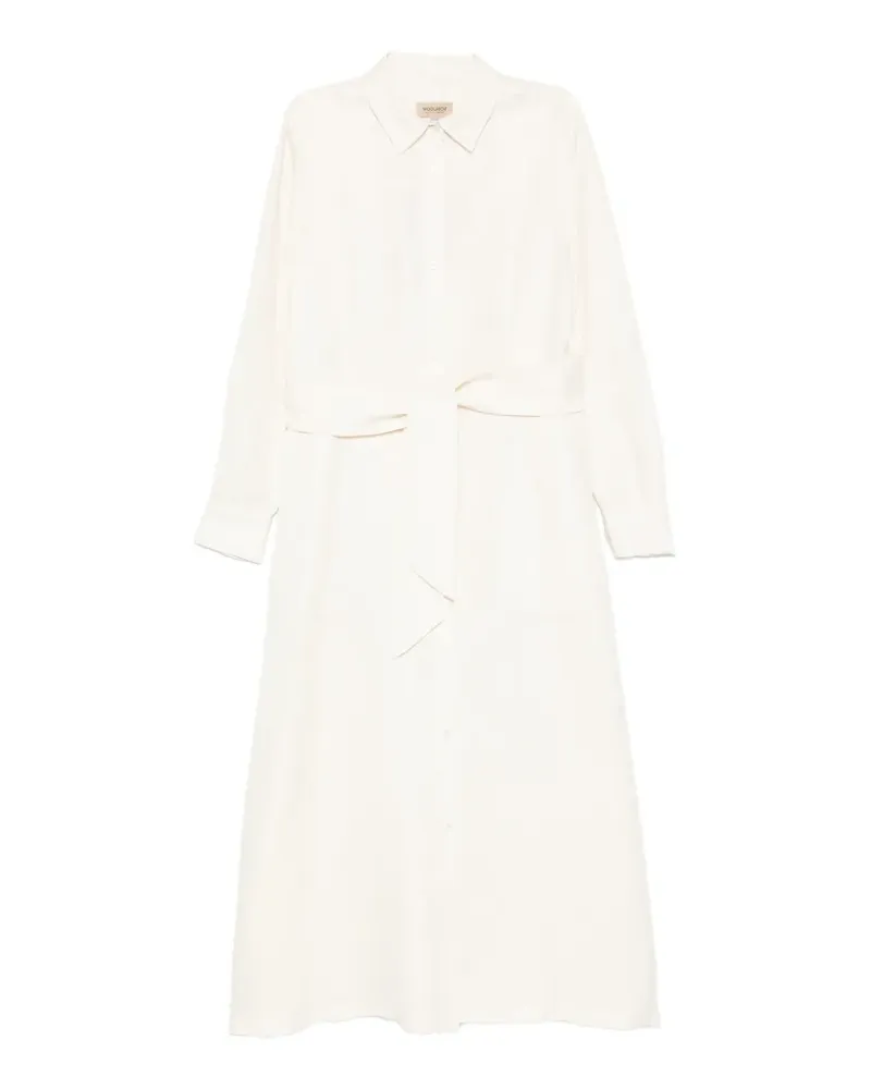 Woolrich tie waist chemisier dress - Nude Nude