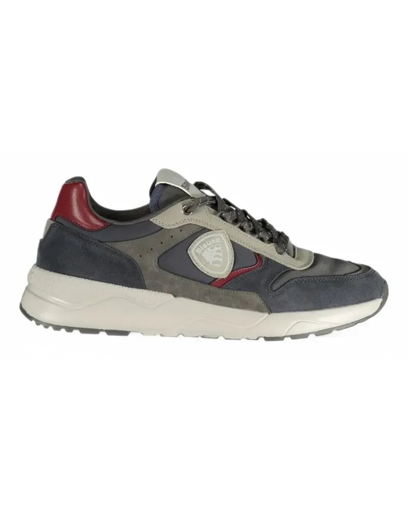 Blauer Sneakers mit Kontrasteinsätzen Blau