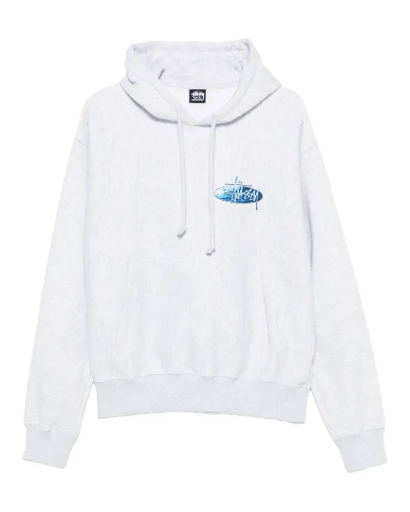 Stüssy Hoodie mit Logo-Print - Grau Grau