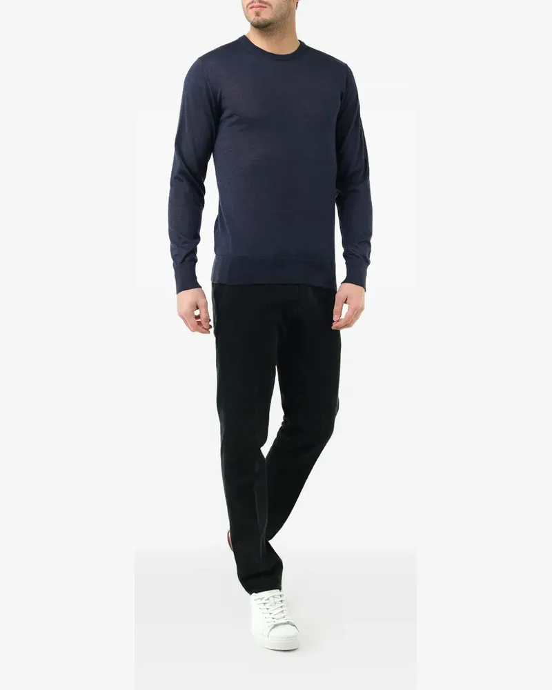 Al Duca D’Aosta 1902 Langarmshirt mit Rundhalsausschnitt - Blau Blau