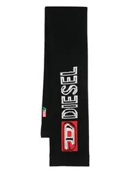 Diesel K-Peff Schal mit Intarsien-Logo Schwarz