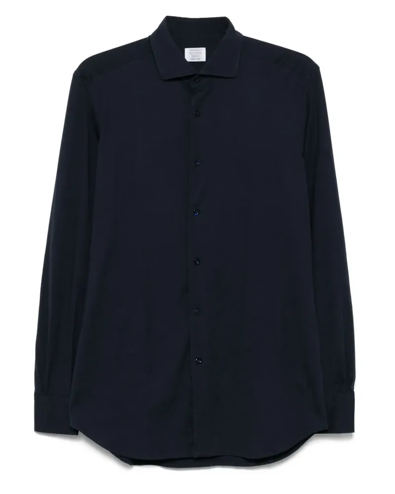 MAZZARELLI Klassisches Jerseyhemd - Blau Blau
