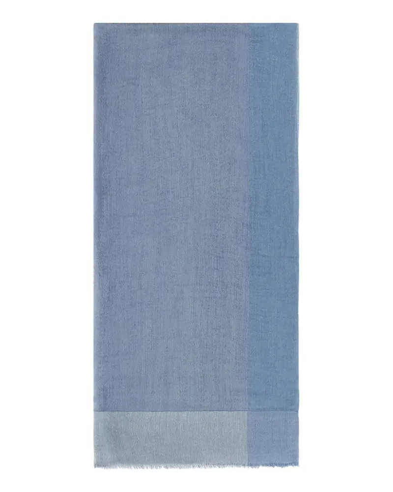 Paul & Shark colour-block frayed scarf - Blau Blau