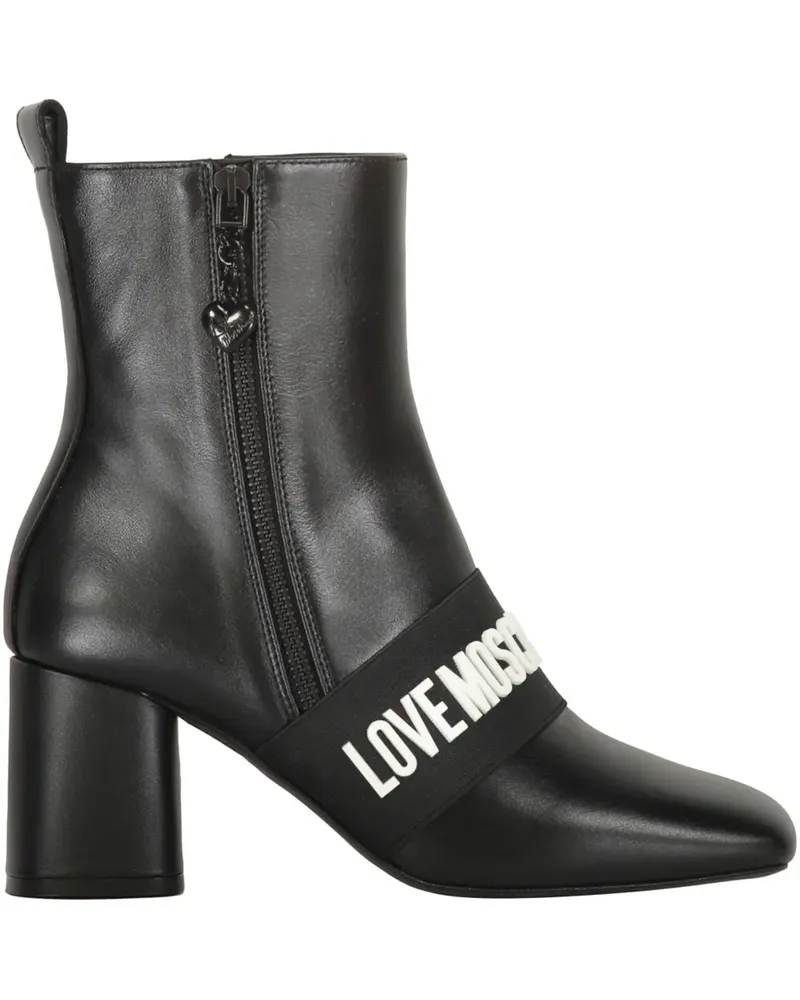 Moschino Stiefel mit Logo 70mm - Schwarz Schwarz
