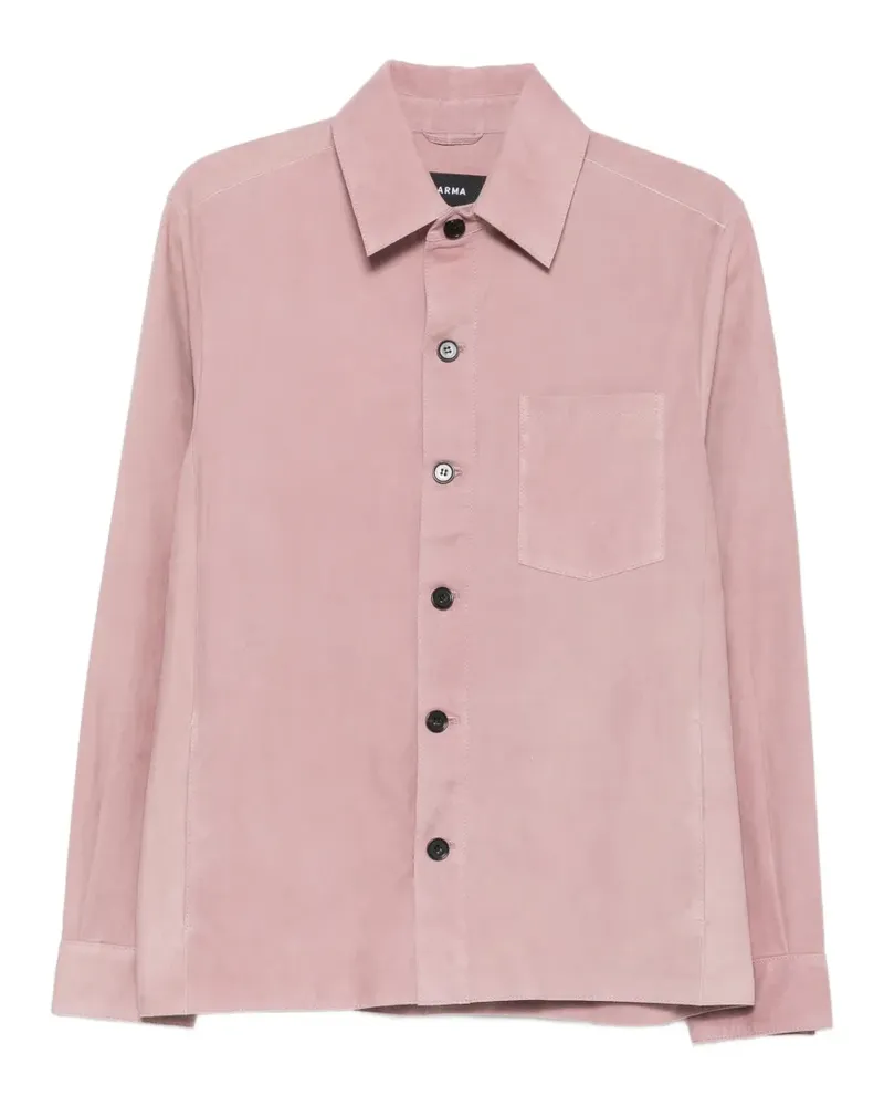 Arma Dino suede chest-pocket jacket - Rosa Rosa