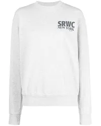 SPORTY & RICH Sweatshirt mit Slogan-Print Grau