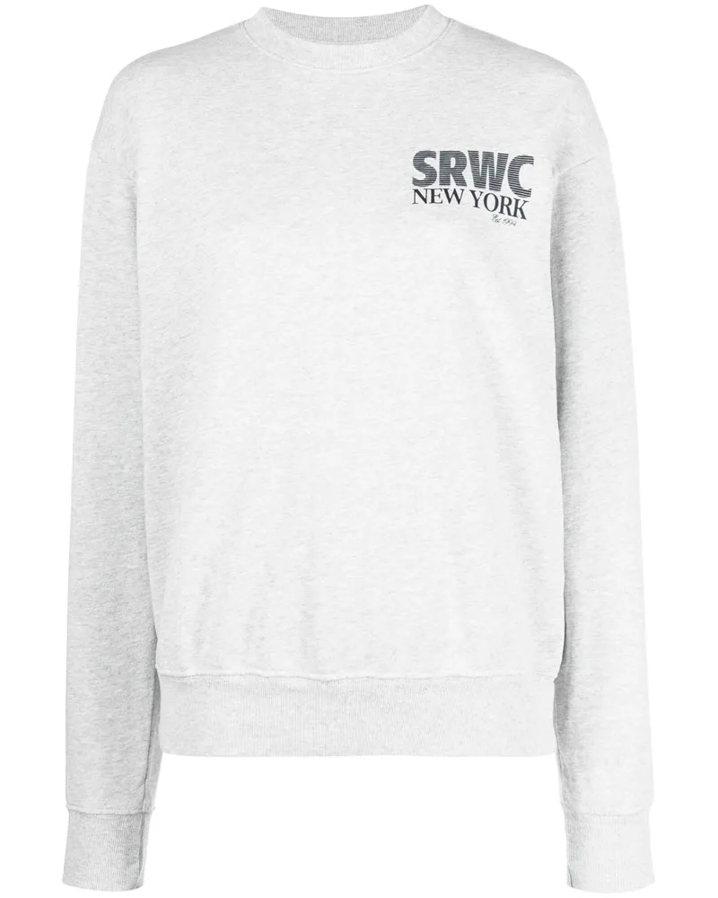 SPORTY & RICH Sweatshirt mit Slogan-Print - Grau Grau
