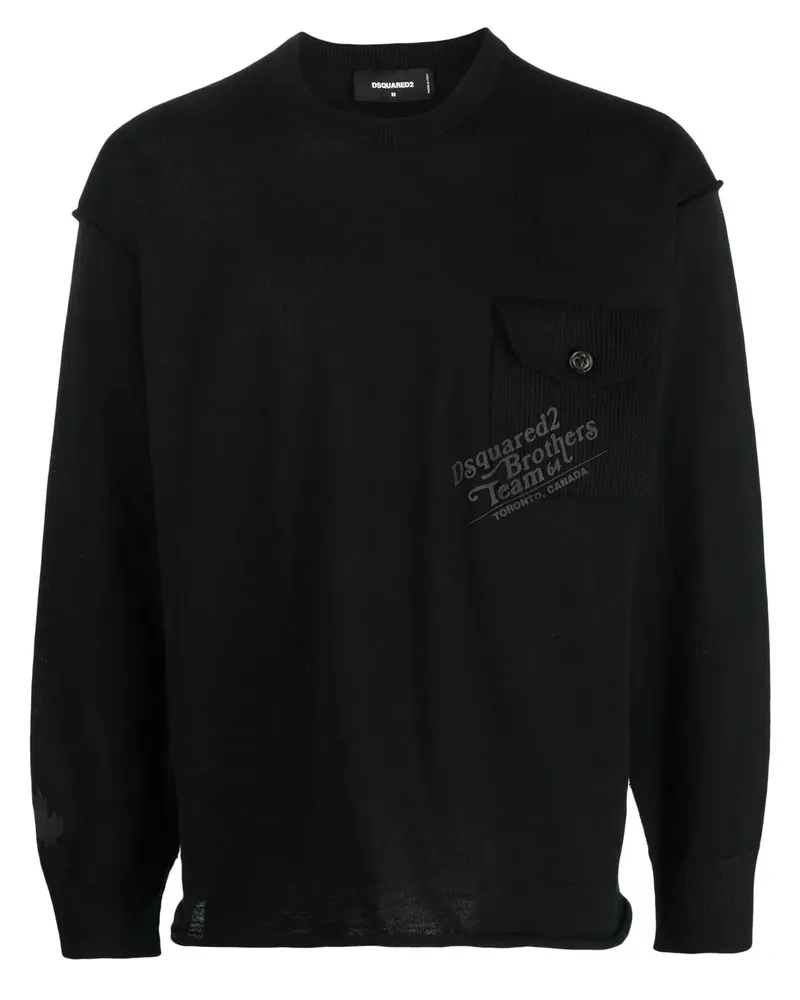 Dsquared2 Pullover mit Rundhalsausschnitt - Schwarz Schwarz