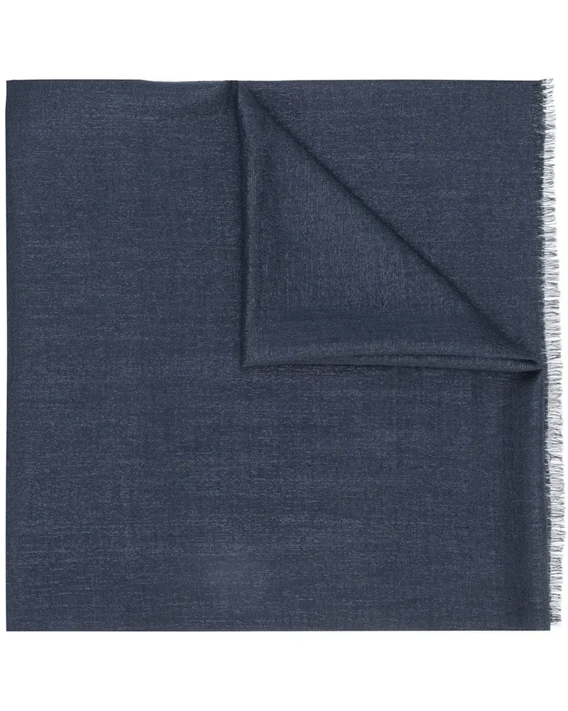 Brunello Cucinelli Schal mit ausgefransten Kanten - Blau Blau
