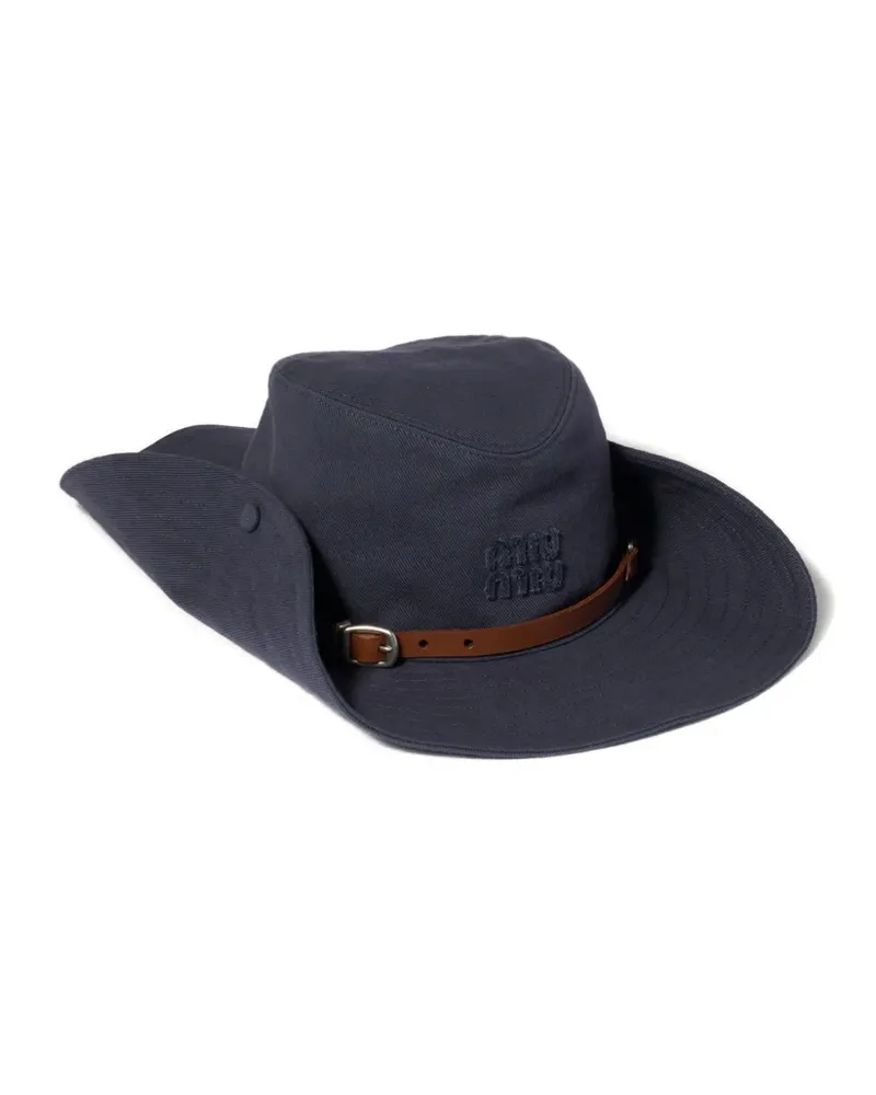 Miu Miu Drill Cowboyhut - Grau Grau