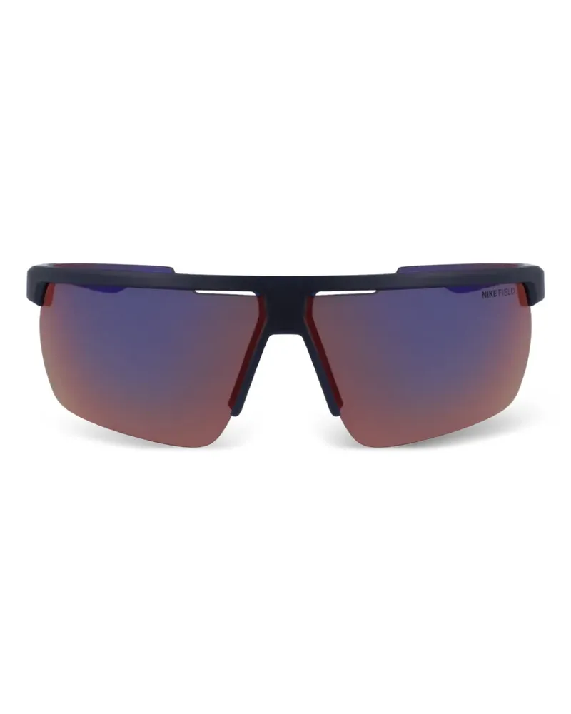 Nike Windscreen E Sonnenbrille mit eckigem Gestell - Schwarz Schwarz