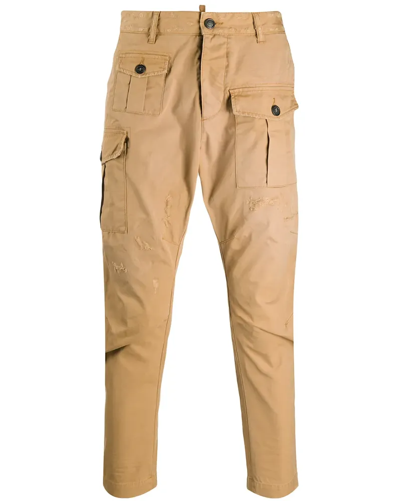 Dsquared2 Cropped-Cargohose - Nude Nude