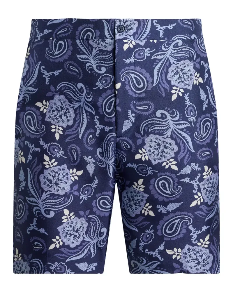 Ralph Lauren Gregory Shorts aus Seide mit Paisley-Print - Blau Blau